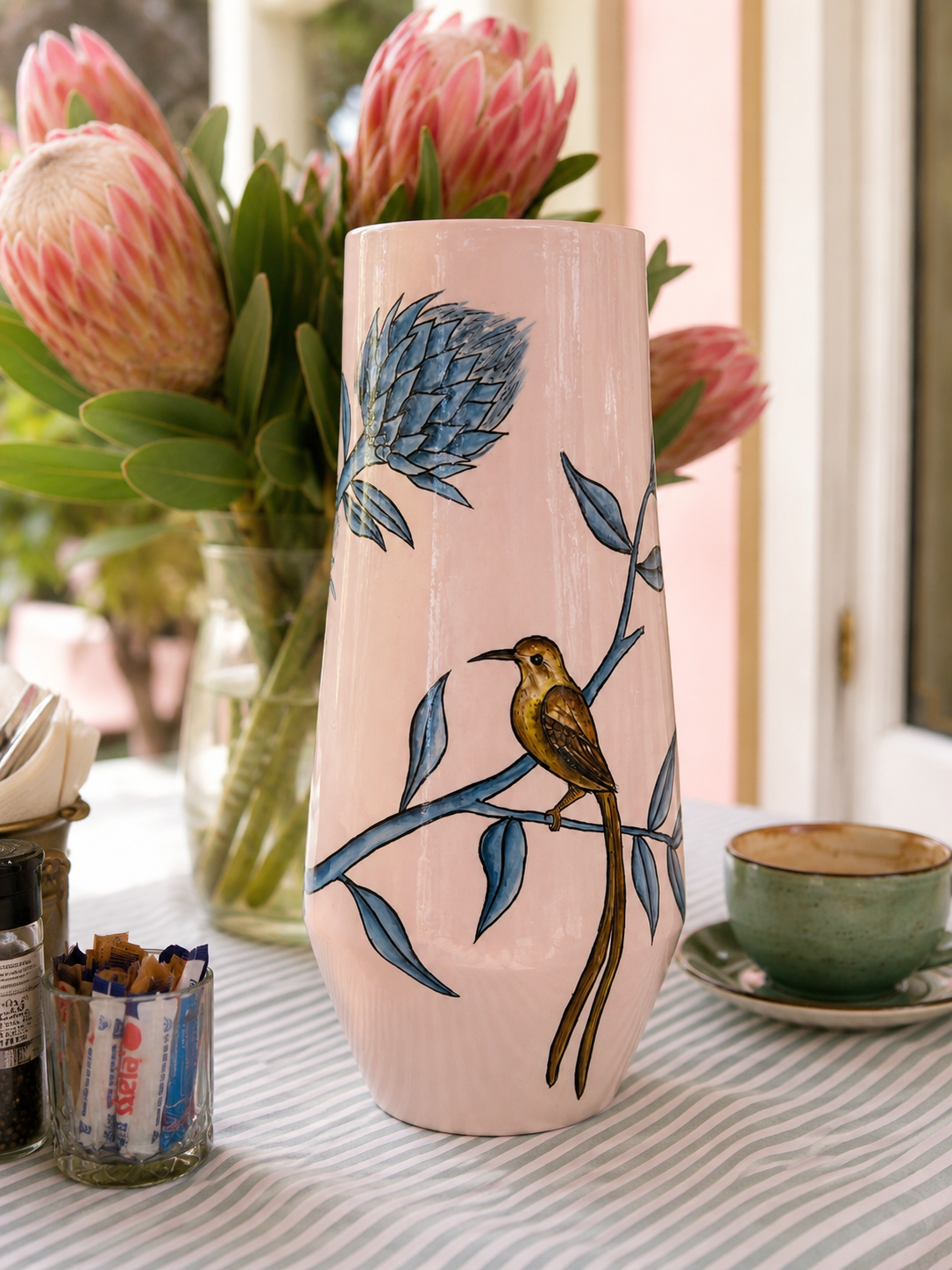 Hand made and hand painted vases at our studio in Franschhoek