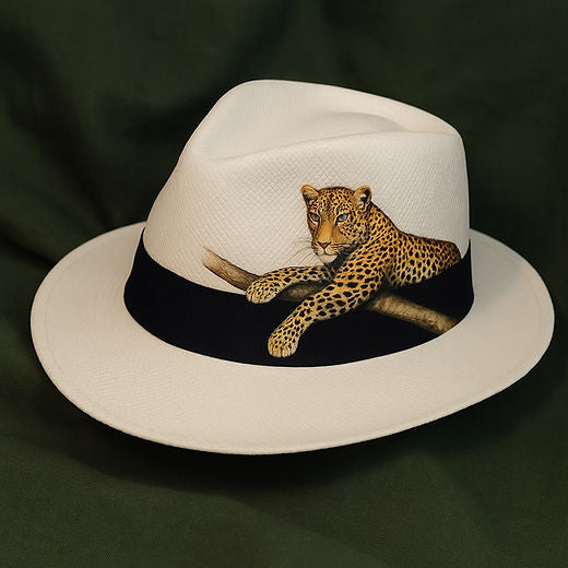 Leopard Panama hat