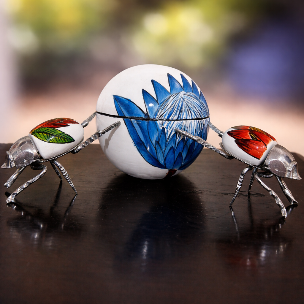 Handcrafted African Beetle Candle