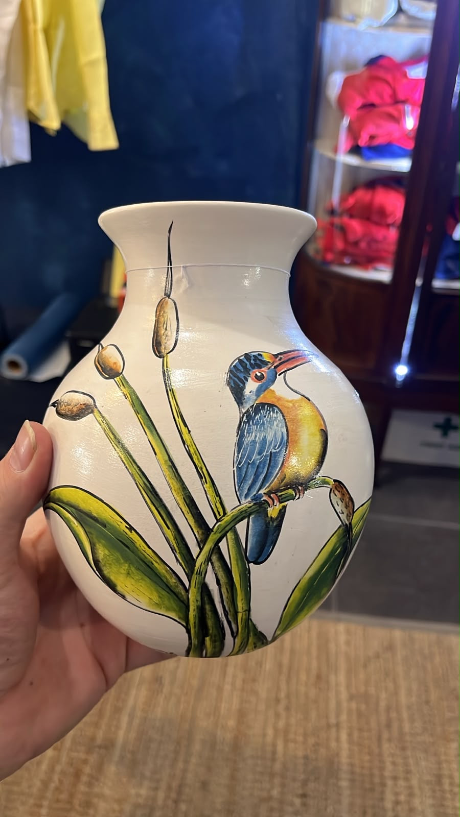 Franschhoek Malachite Kingfisher Vase 18cm