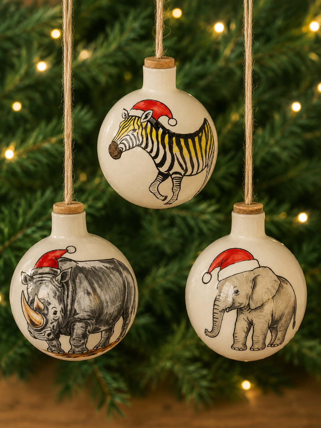 Set of 3 Christmas Baubles