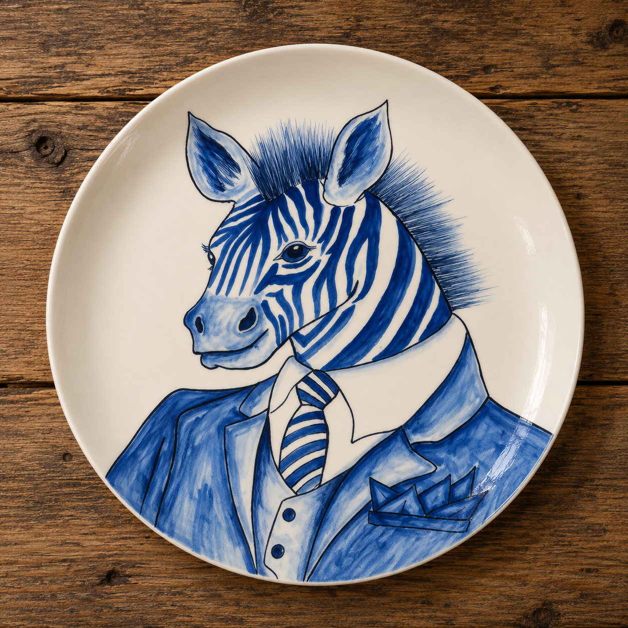Zebra Dinner Plate