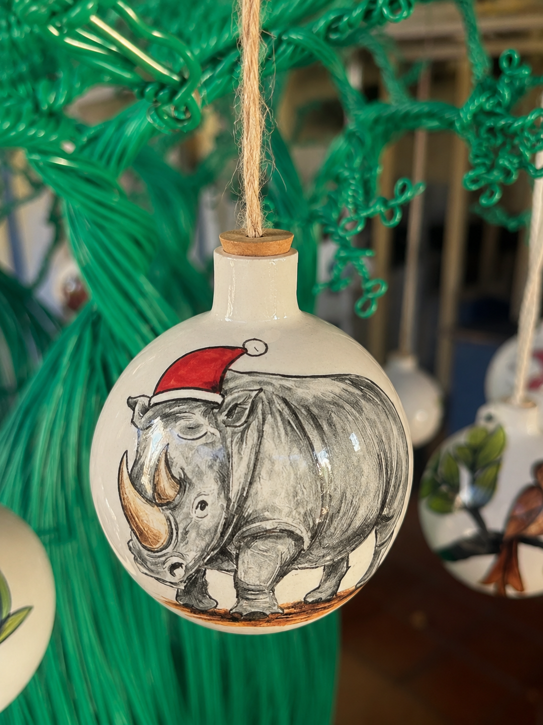 Rhino Christmas Bauble
