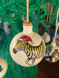 Zebra Christmas Bauble