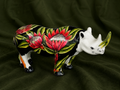 My Protea black background Rhino